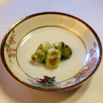 リストランテ ラ・バリック トウキョウ - ランチB 5,500円+サ：空豆型ニョッキと空豆