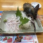 北のどんぶり屋 滝波食堂 - 八角の刺身、甘くて、脂が乗って、コリコリして美味い