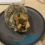 食堂へりていじ - サザエふきのうとうバター焼き