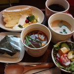 セブンスファーム～soup＆cafe～ - １０００円（選べるスープ２種、おにぎり、サラダ、ドリンク、デザート）