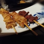 Sumibi Yakitori Mammaru - かわ、砂肝@150円