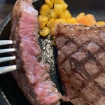 旬の野菜と焼肉 大地の匠 - めむろうしサーロインステーキ