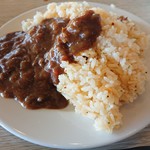 ステーキのあさくま - ガーリックライスとカレー