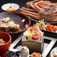 【雪会席】全10品／主菜は肉と魚の両方が味わえる大変贅沢なお料理です。