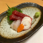 Satou - 【お造り】
                        ヒゲダラ、柳蛸、マグロ