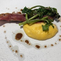 recte - 『recteレクテ』 ランチ5184円前菜(ホワイトアスパラ、生ハム、サバイヨンソース)