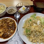 中華料理 李記 - 海鮮レタスチャーハンと小麻婆豆腐