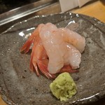 天史朗鮨 - 甘海老刺し身　甘くて美味しい