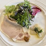 Ristorante Martello - ◇前菜－サラダと自家製ロースハムと鯛のカルパッチョ