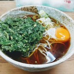 そばうどん むさしの - 春菊天の天玉そば