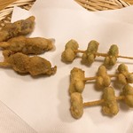 串揚げ 深澤亭 - 砂肝と空豆