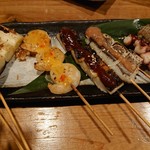 Ganso Hokkai Uokushi Gariya - 魚串盛り