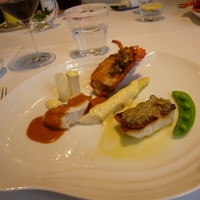 ブラン ルージュ - ☆☆☆☆あいなめのポワレと伊勢海老のソテ ホワイトアスパラガス添え