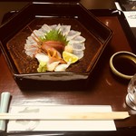 山中温泉　花紫 - お造り　平目の薄造り