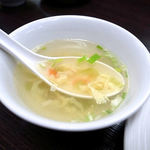 内モンゴル料理 あむ亭 - チャーハンのスープ