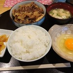 大市 - 牛すき焼き定食(750円)