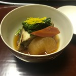 山中温泉　花紫 - 炊合せ　能登寒鰤