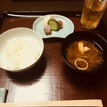 山中温泉　花紫 - 石川県産新米コシヒカリ　止め椀に赤出汁　香の物