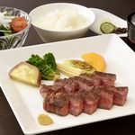 Domestic beef cut Steak set meal