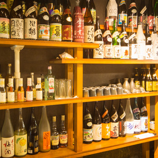 All 40 types of shochu are always produced in Kyushu! We also have a wide selection of sake and plum wine.