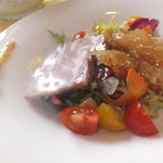 四川料理 桃源郷 - ２０１８温色健美ランチ　２１００円（税込）塩麹チャーシューと海鮮サラダ【２０１８年２月】