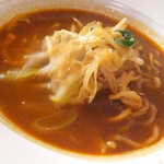 四川料理 桃源郷 - ２０１８温色健美ランチ　２１００円（税込）山椒の香りの味噌と甜麺醤入りタンメンのアップ【２０１８年２月】