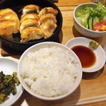 鉄なべ - 中洲（鉄なべ餃子定食）  ¥780