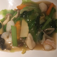 中国料理 大湖苑  - 海鮮餡かけ焼そば (*´ω`*) LunchSetを