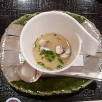 和食堂 山里 ホテルオークラ福岡 - (レディース昼膳)マッシュルーム玉地寄せ 青葱 黒胡椒
