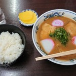 山為食堂 - 中華そば 850円　ライス 100円　漬物 30円