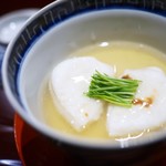 豪龍久保 - 虎河豚白子の茶碗蒸し