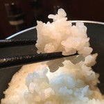 酒肴 新屋敷 - 一粒一粒がしっかり立ってる。気持ち良い甘さと後味。