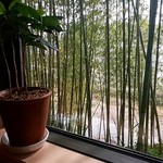珈琲まめ坊 - 窓の外は広瀬川