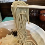 濃麺 海月 - 【2019.3.23】加水やや少なめの中太麺