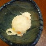 海鮮居酒家 七福水産 - お通しのポテサラ