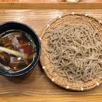Ishiduki - 鴨つくねと山菜のつけ汁そば(春限定の冷たいそば)