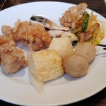 Kyou To Gin Yuba - 名古屋風唐揚げ、豆腐と里芋の揚げ出し、回鍋肉