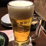 Washokuba Hasuya - 生ビール(中) キリン一番搾り樽詰め 500円(税込)