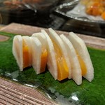 鮨 蒼井 - 自家製からすみ　大根