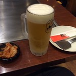 めっせ熊 - 生ビールキムチ付 550円