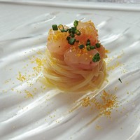 サーラ アマービレ - 甘エビとカラスミのカペリーニ