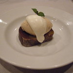 OGINO organic Restaurant - チョコレートとマロンのテリーヌ　ラムレーズンアイス(600円)