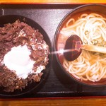 あずみ野 - ◼️牛丼・ミニうどんセット【￥750】+￥130でご飯大盛り　+￥160でうどん普通サイズへ。