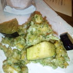 和座ダイニング 茶蔵 - つぶ貝と青さ海苔の天ぷら