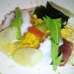 和座ダイニング 茶蔵 - 野菜と蛸スライスのポン酢ジュレかけ