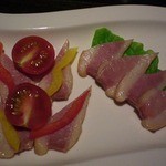 馬肉料理 和牛もつ鍋　姫桜 - 桜ベーコン（780円）