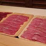鮨 さかい - 本鮪、3種類、どれも美味しそう♪