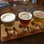 アウグス谷中ビアホール - テイスティングスタンダードセット900円(税別)