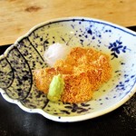 徳山鮓 - 鯉の子まぶし：表面にフナの玉子がまぶしてあります。　　　　　2019.03.16