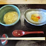 徳山鮓 - 熊鍋の雑炊 と 香物。 　　　　　2019.03.16